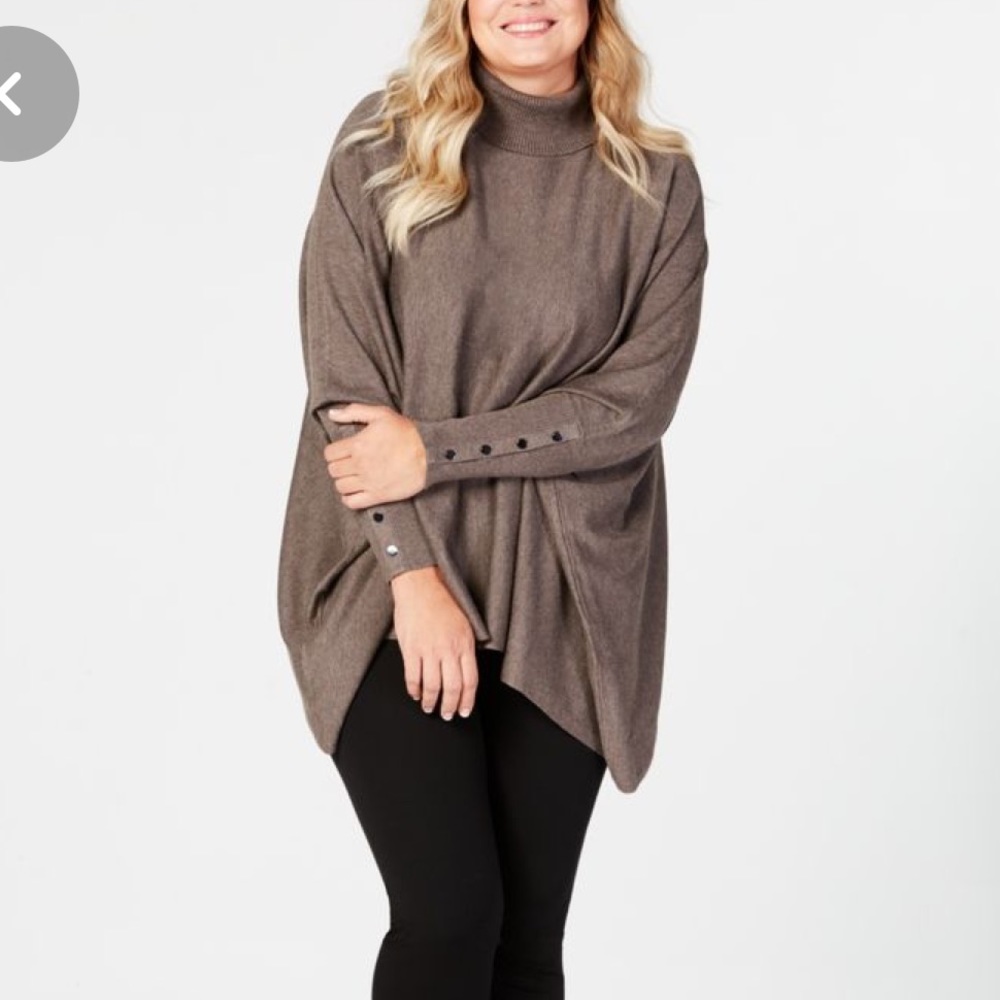 Alfani large turtle neck poncho
